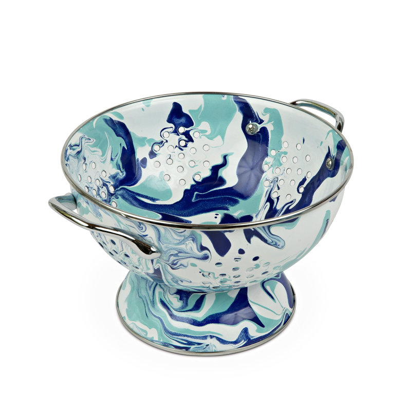 Golden Rabbit Enamelware Lagoon Colanders, Medium