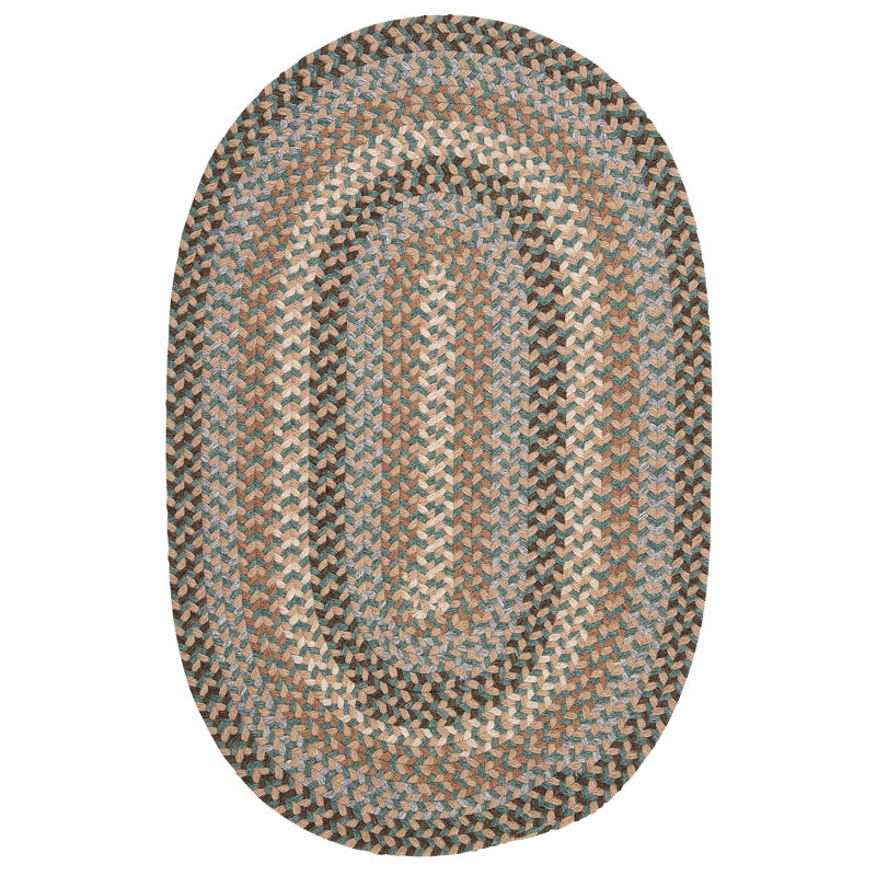 Tapis réversible en laine mélangée Lettie, Ovale 12 pi x 15 pi