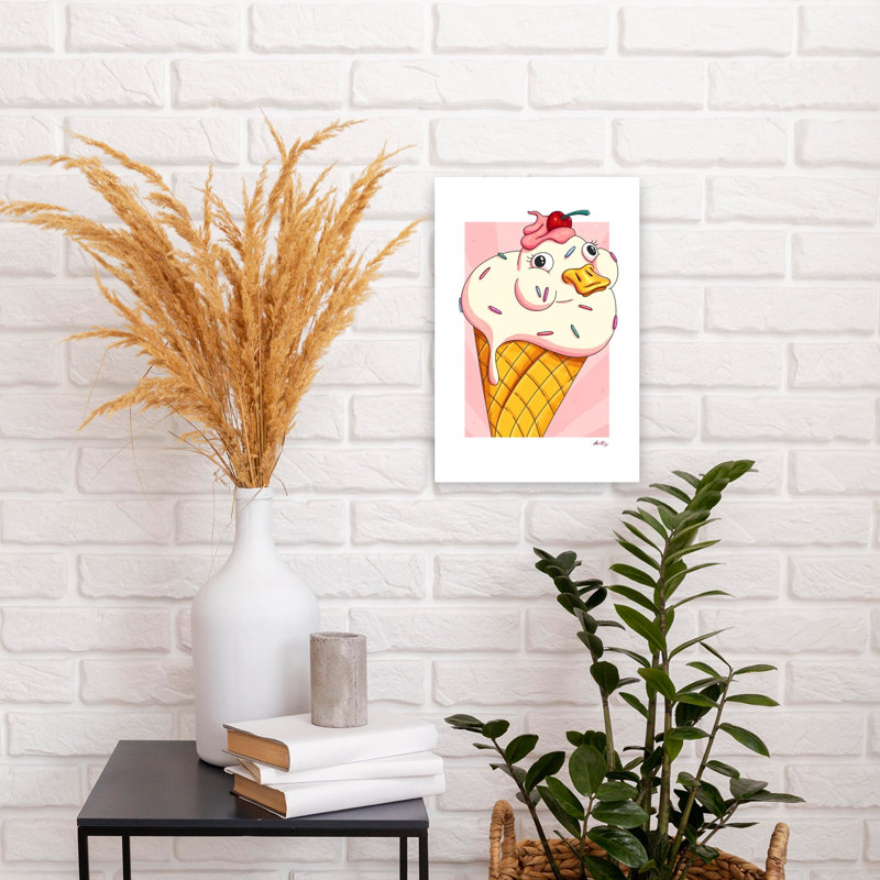Waffle Duck by Nanna Paavig - Wrapped Canvas Print, 45.72 cm H x 30.48 cm W