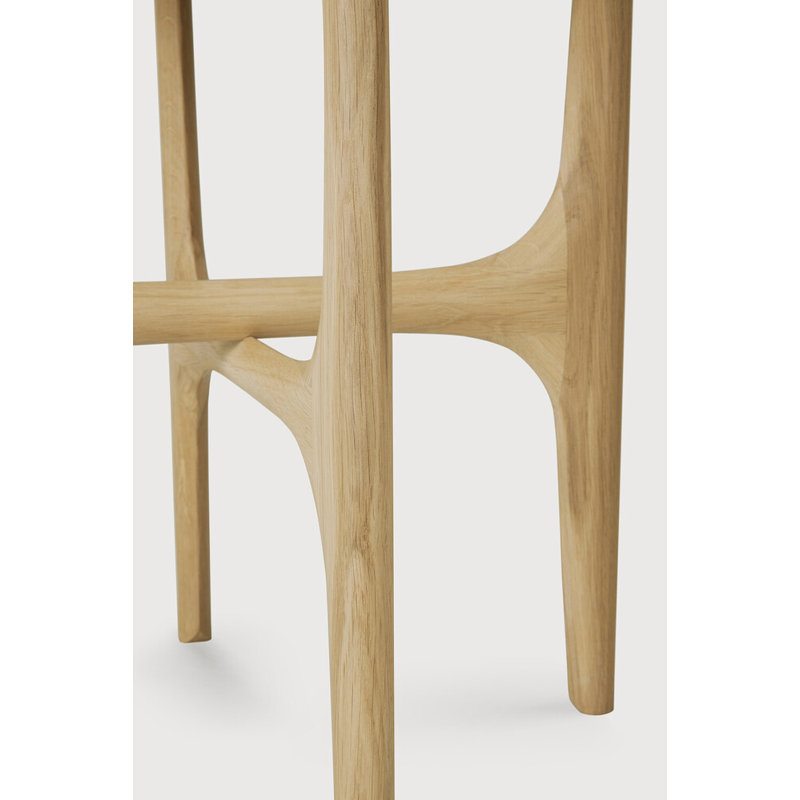 Pi Solid Wood End Table, Oak