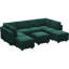 Wylodene 116.6'' Variable Module Velvet Sofa Bed Sectional U Shape Couch with Storage Seat Ottoman-453236871