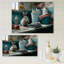 «Funny Rabbit Doing Laundry II», reproduction sur toile tendue