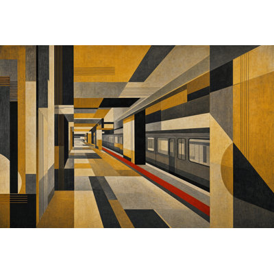 Subway Station Wallpaper Geometric Removable Industrial Wall Decor