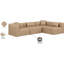 Canapé modulaire en similicuir 4 pièces Houswerth-94884274