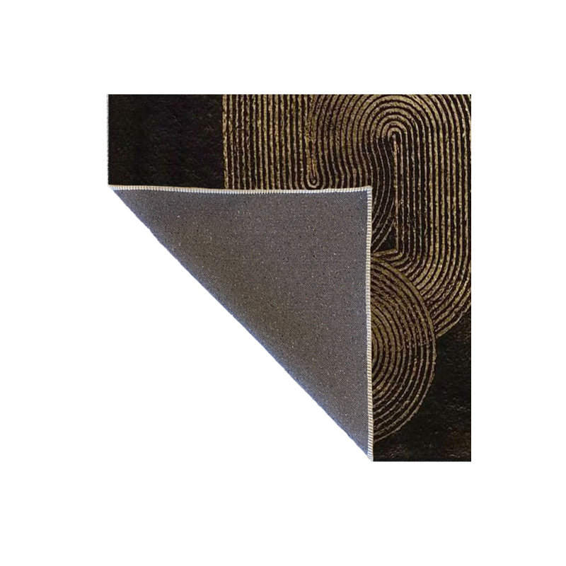 Tapis décoratif tissé à motif moderne lavable à la machine, Sous-tapis rectangulaire de 3 pi 3 po x 4 pi 11 po
