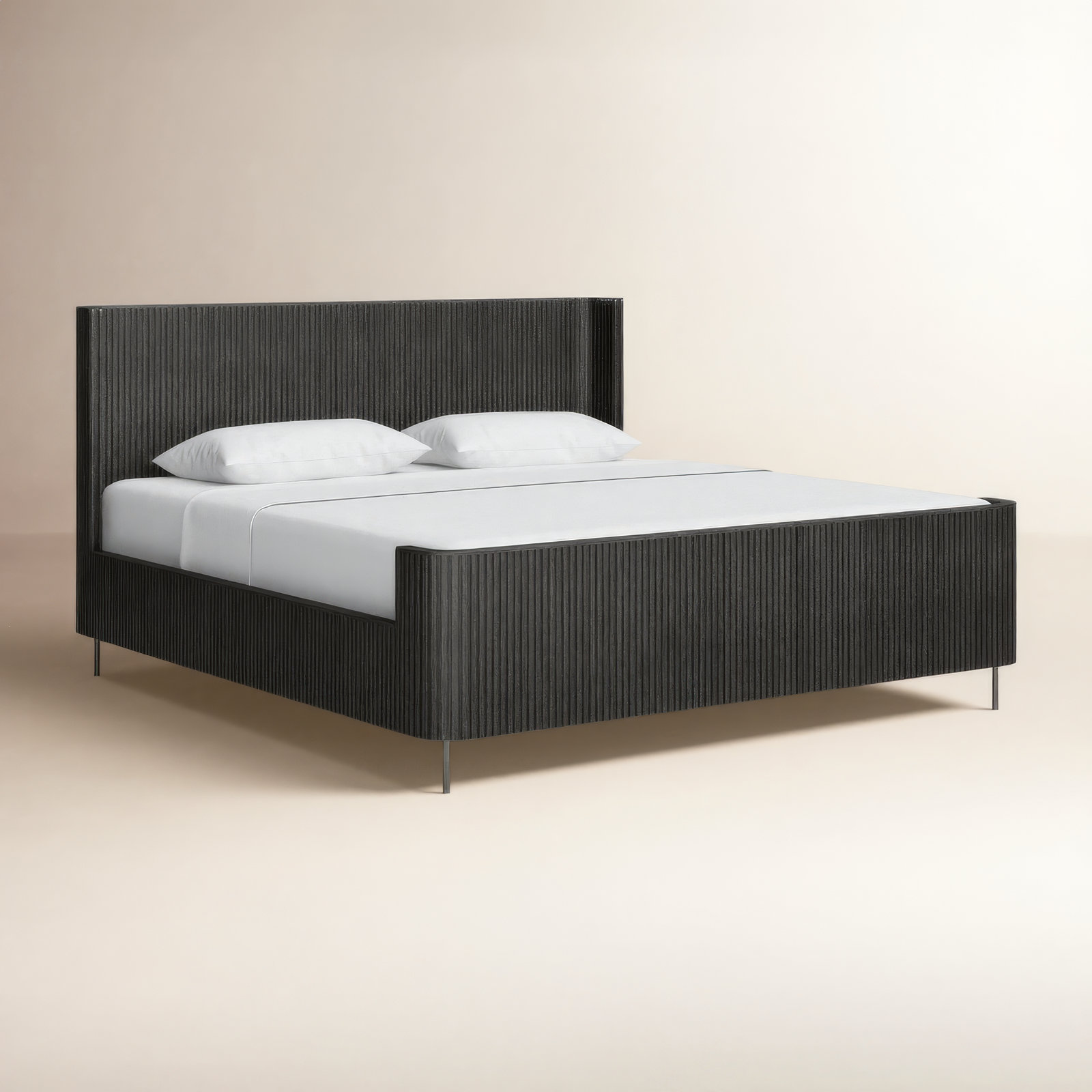 Geira Wingback Oak Bed, King