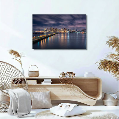 Ensemble de 1 tableau sur toile « Nuit en ville »