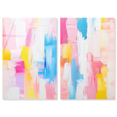 Gentle Dawn Set Acrylic Print Modern Abstract Art Set by Art Remedy, Ready to Hang, 10 x 15