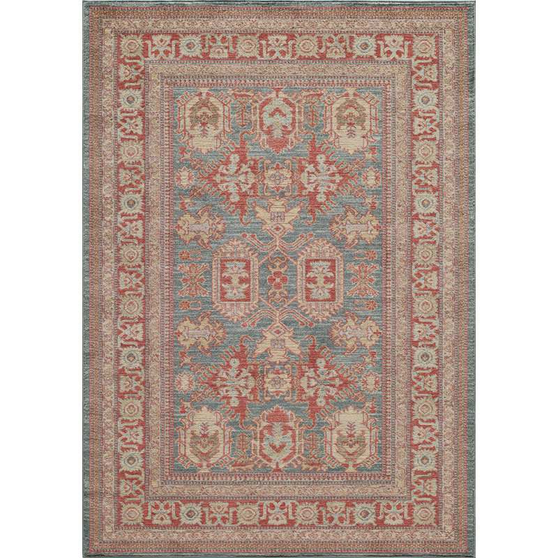 Tapis bleu Halida, Rectangle 9 pi 3 po x 12 pi 6 po