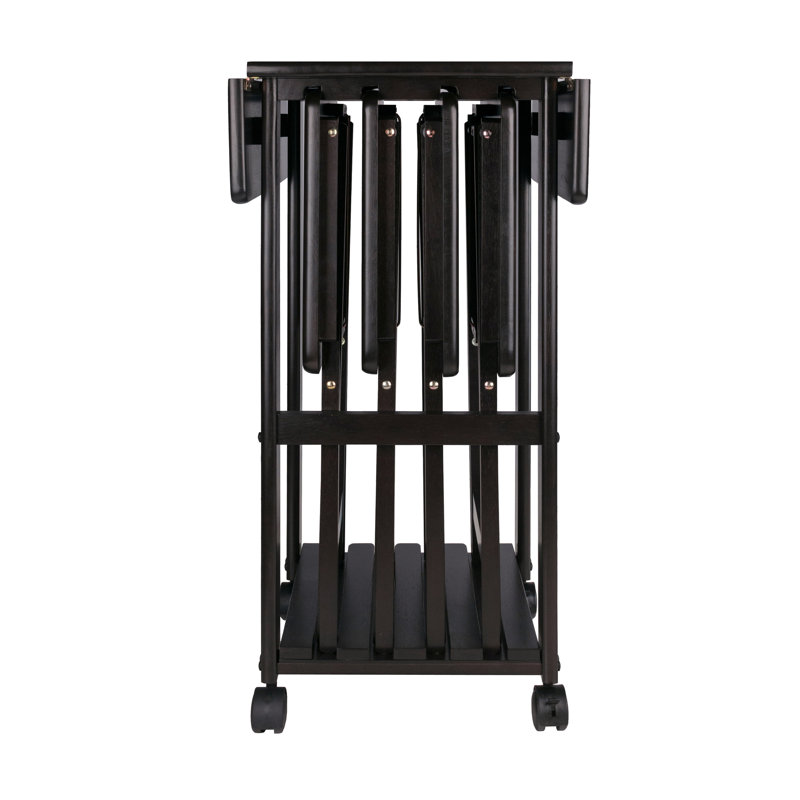 Adreanne Tray Table Set, Black