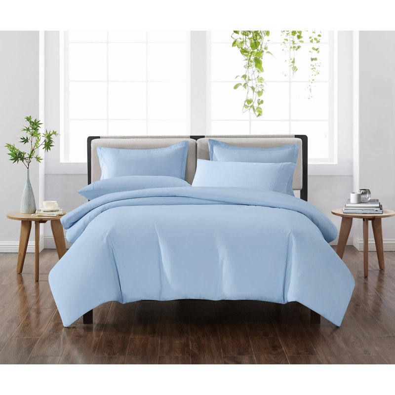 Ensemble de housse de couette Cannon, Housse de couette pour grand lit + 2 taies décora, Bleu