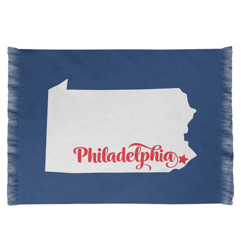 Tapis bleu/rouge philadelphia sports colors