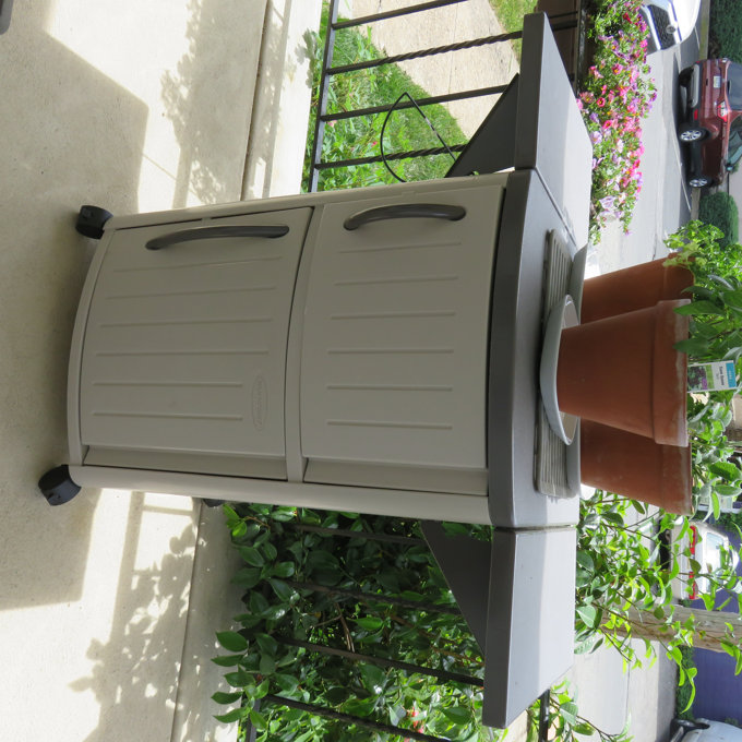 Suncast Patio Prep Table With Storage Suncast Portable Dry Rein