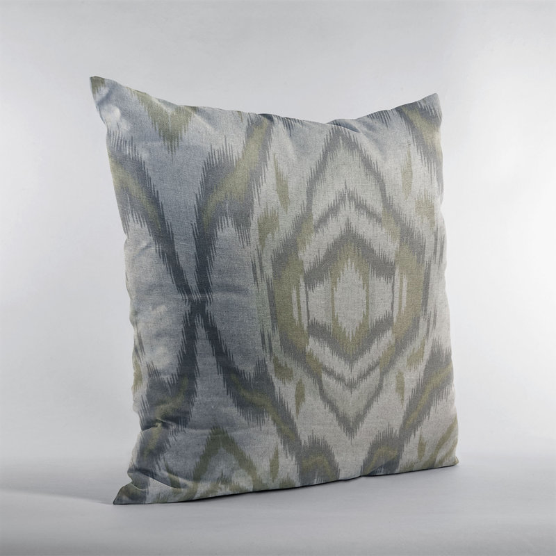 Dream Linen Indoor/Outdoor Pillow Cover & Insert, Square, 20" H x 20" W, Gray/Blue
