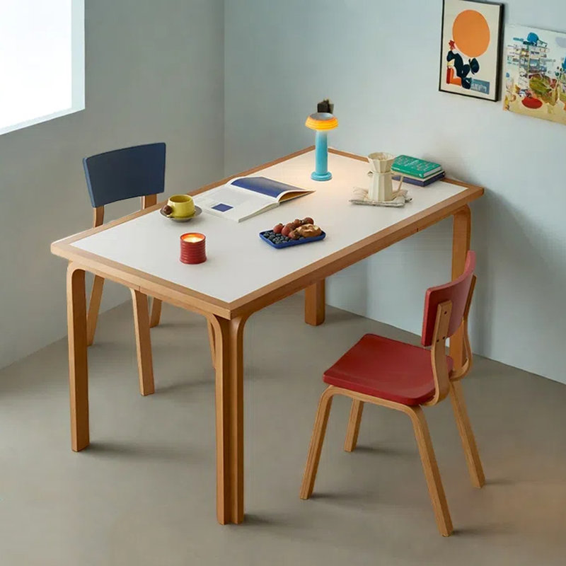 Modern minimalism rectangular dining table, 29.53"H x 62.99"L x 31.5"W