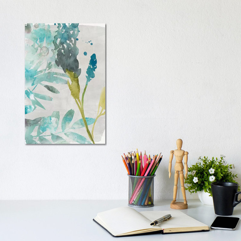 Flower Layers I by Jennifer Goldberger - Wrapped Canvas Painting, 20.32 cm H x 30.48 cm W