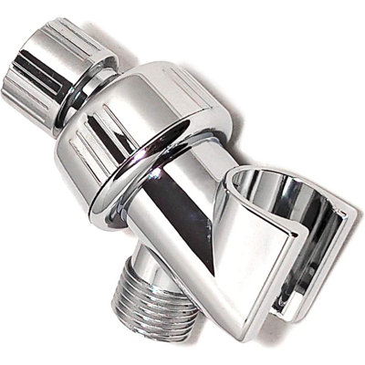 Ensemble de douche à main 5 fonctions Lotus avec porte-boule pivotant et boyau flexible à double anneau en acier inoxydable 59 pouces, finition chrome poli