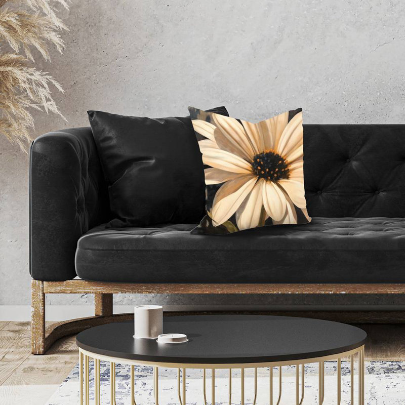 Open Daisy - Modern Poly Twill Throw for Home Decor