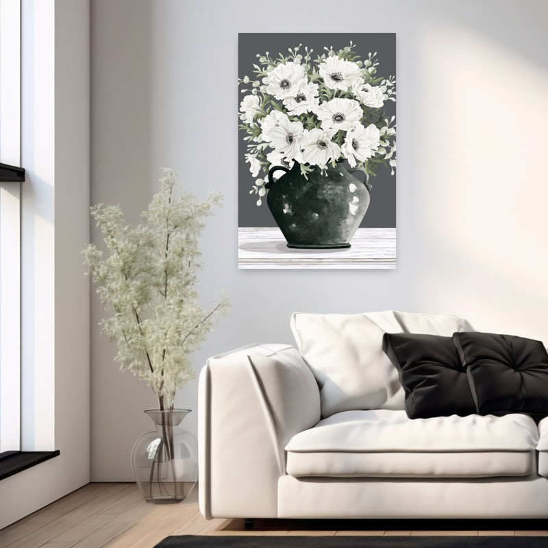 Charmant coquelicots, art floral printanier coquelicot, 36" H x 24" W