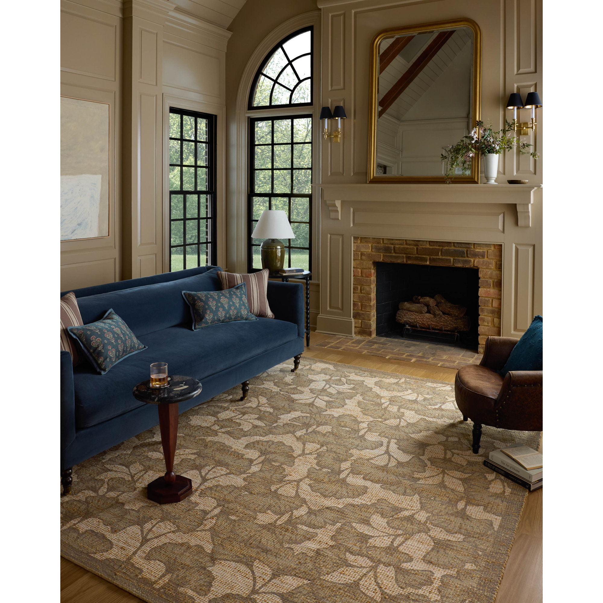 Rue Olive / Sage Area Rug, Rectangle 3'6" x 5'6"