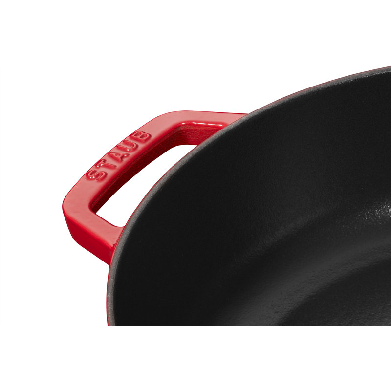 STAUB Cast Iron Round Casserole Dish, 24cm, Cherry