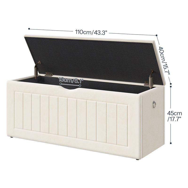 Coffre de rangement pour banc de rangement, Beige
