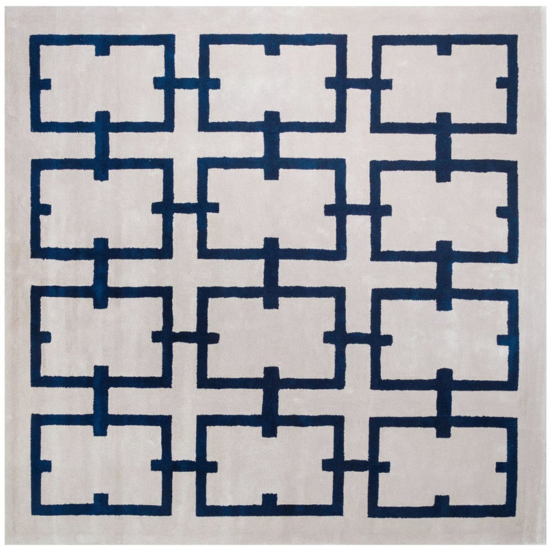 Viscose Geometric Indoor Rug, Rectangle 2 pi 11 po x 4 pi 11 po