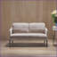 Canapé moderne et confortable en polyester 2 places - Parfait pour les petits espaces | Beige | Polyester | Tissu-2058215357