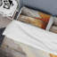Ensemble de housse de couette en microfibre / polyester gris orange et gris-1826754804