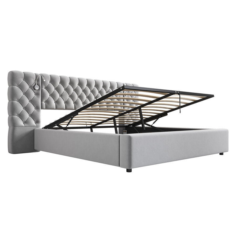 Caffrey Upholstered Ottoman Storage Bed, Super King (6')