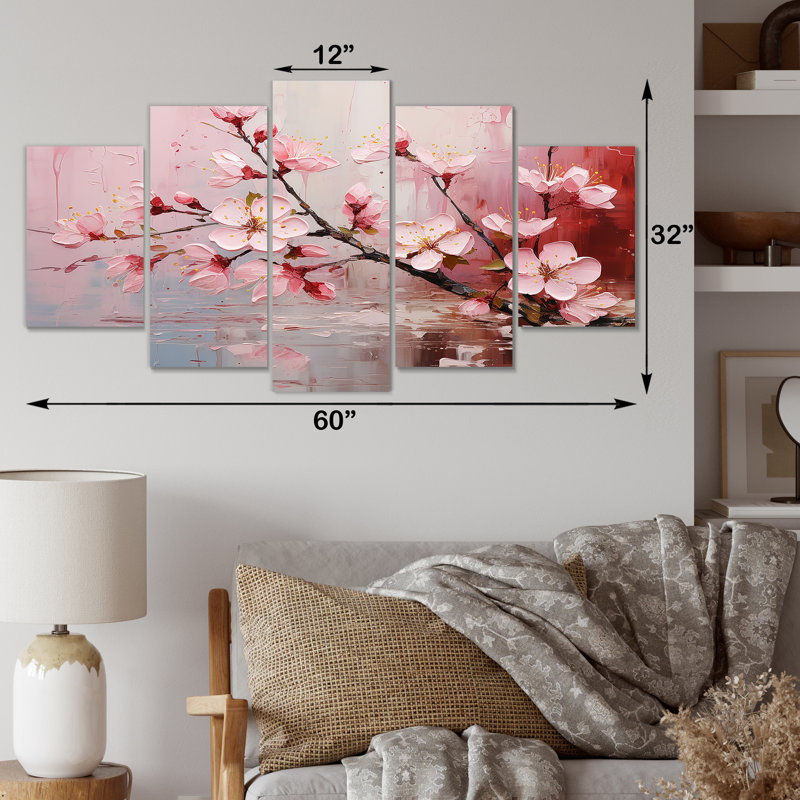 Décoration murale cerisier blanc et rose Bloom IV - Cherry Multipanel