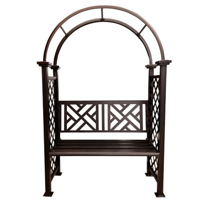 Aluminum Garden Arch With 2-Seater Bench