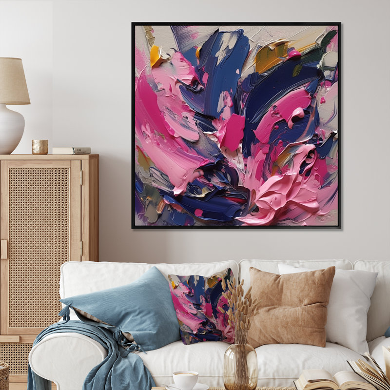 Shelli Dancing With Water II, reproduction d'art sur toile, H 24 po x l 24 po x P 1 po, Cadre flottant noir