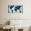 Impression sur toile multicolore carte du monde-93059210