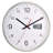 Acctim Kalendar Wall Clock Non-Ticking Sweep LCD Digital Display Energy Efficient Silver 27cm