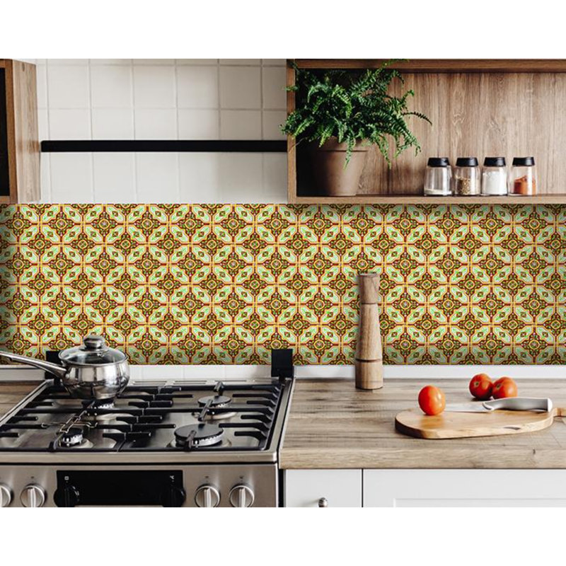 Carrelage mosaïque auto-adhésif en vinyle Gloria, H 7 po x l 7 po x P 0,1 po
