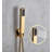 24K- Gold LED 3 way Function diverter with hand spray and 6 body jets 