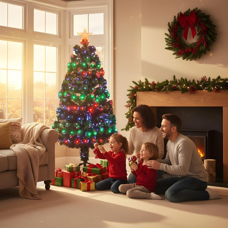 Lighted Artificial Christmas Tree, 5 ft.