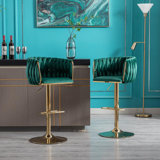 Swivel Height Adjustable Bar Stool Set of 2