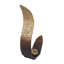 Bougeoir sculptural en métal avec une finition ombrée dorée et bronze