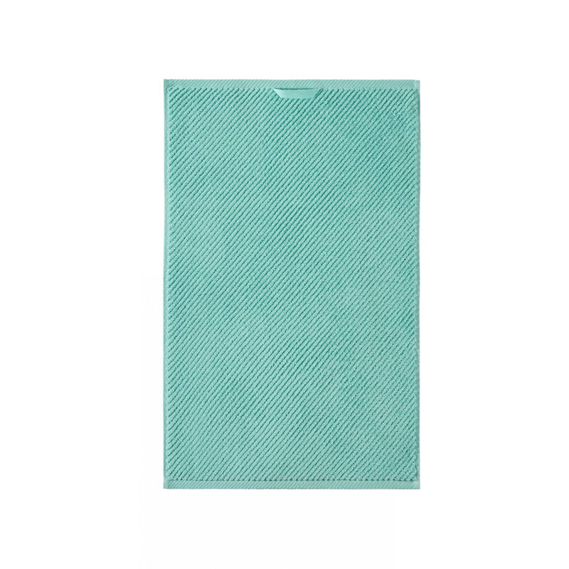 4-Piece 100% Cotton Quick Dry Diagonal Ribbed 4Pcs Hand Towel Set, Turquoise