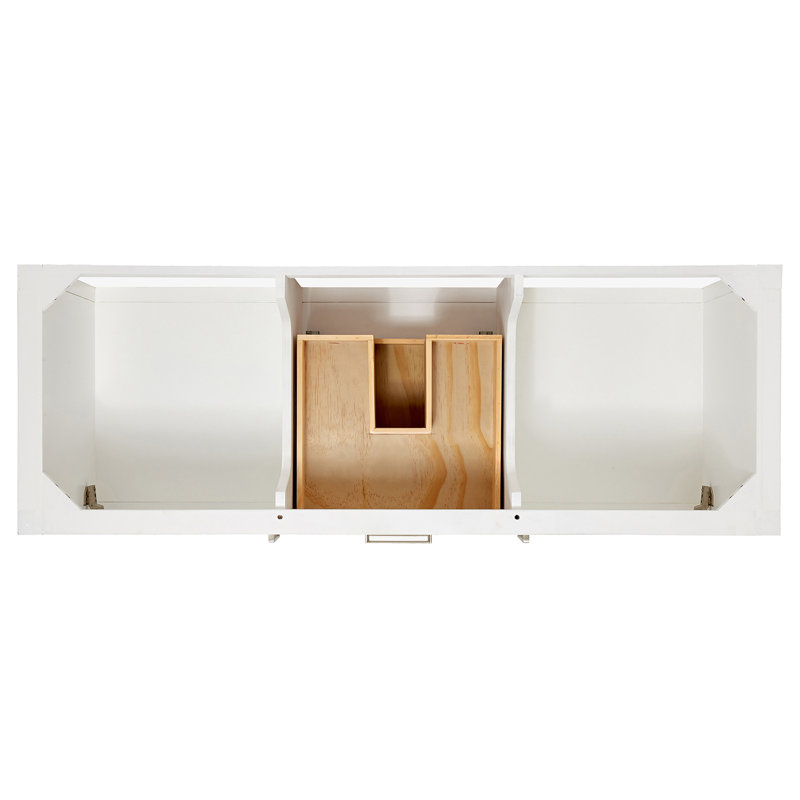 Meuble-lavabo simple avec plateau en quartz Abby, Gris, L 60 po, Quartz blanc de Carrare