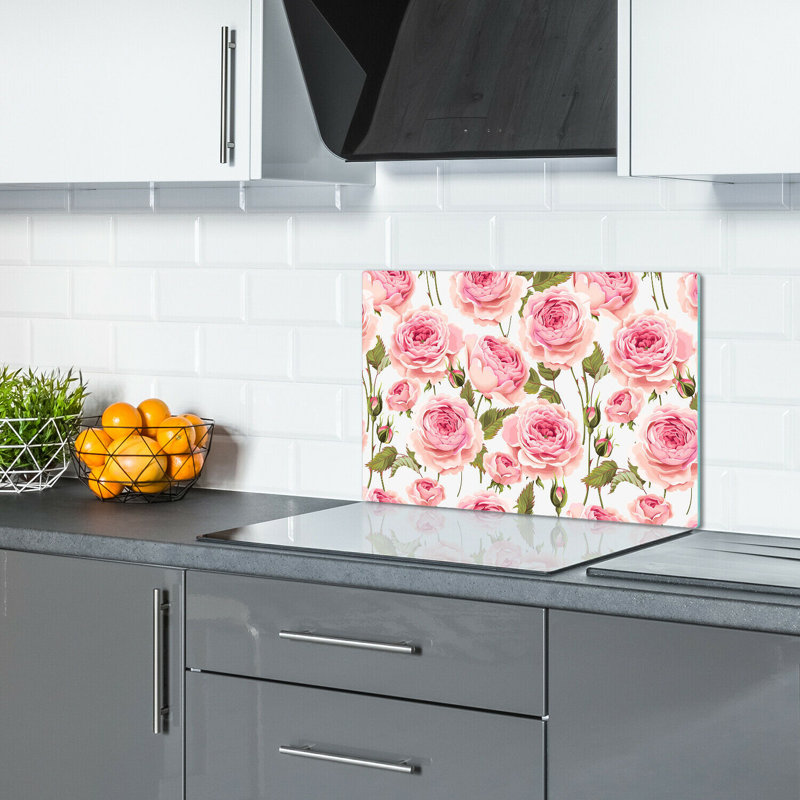 Mcchesney Tempered Glass Roses Chopping Board, 52cm x 60cm