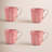 Cabbage Pink Mug, Set of 4
