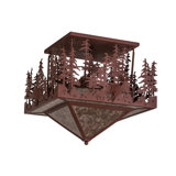 Rustic Lodge 4 - Light Semi Flush Mount