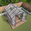 Serre en polycarbonate à effet de serre avec cadre en aluminium et serres robustes de 8 x 10 pi pour la cour en toutes saisons