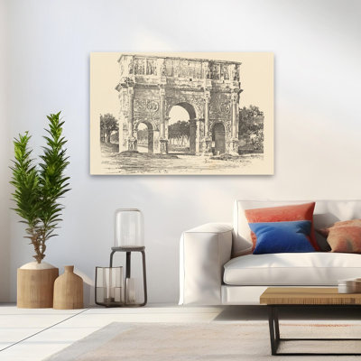 The Arch Of Constantine - Arch Architechture Drawing Ephemera Art