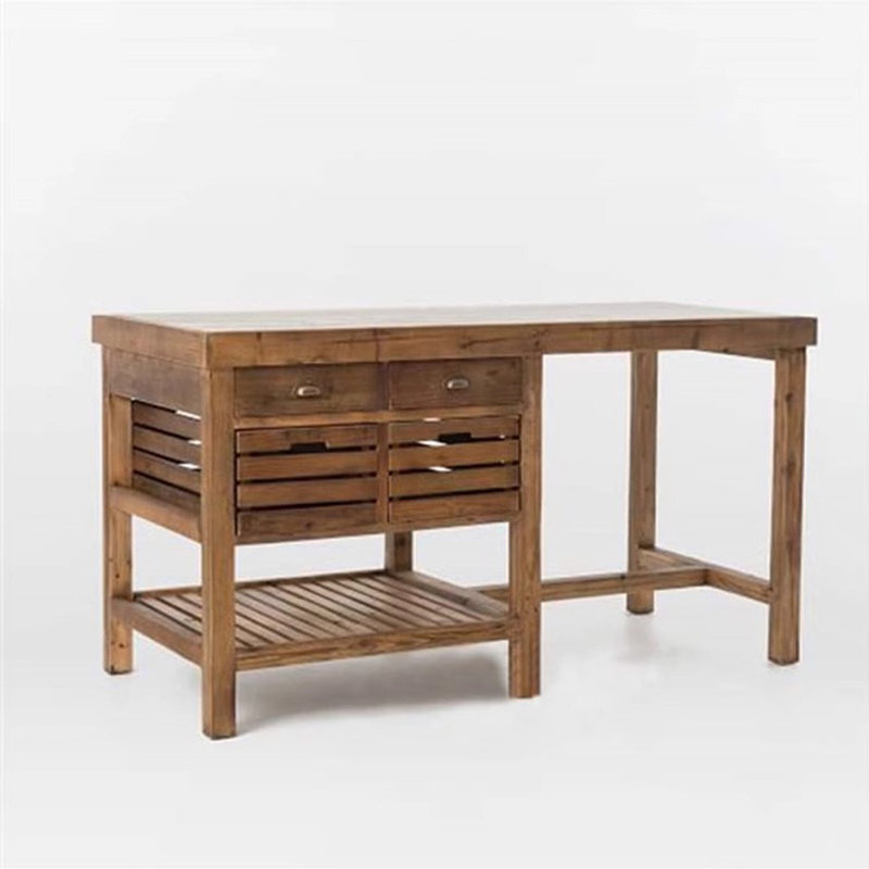 Armoire d'entrée en bois massif American Country, H 31,5 po x l 47,2 po x P 23,6 po