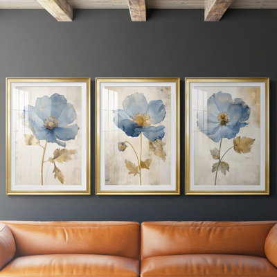 FLORAL Series LII - Impression sur mesure encadrée de qualité supérieure - 3 pièces