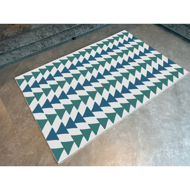 Tapis en polypropylène à motif argyle de couleur Norayr, Rectangle 3 pi 3 po x 6 pi 7 po